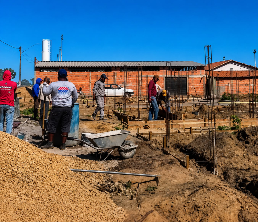 BARRA DO OURO: Obras de 20 casas populares avançam e reforçam compromisso da gestão com moradia digna